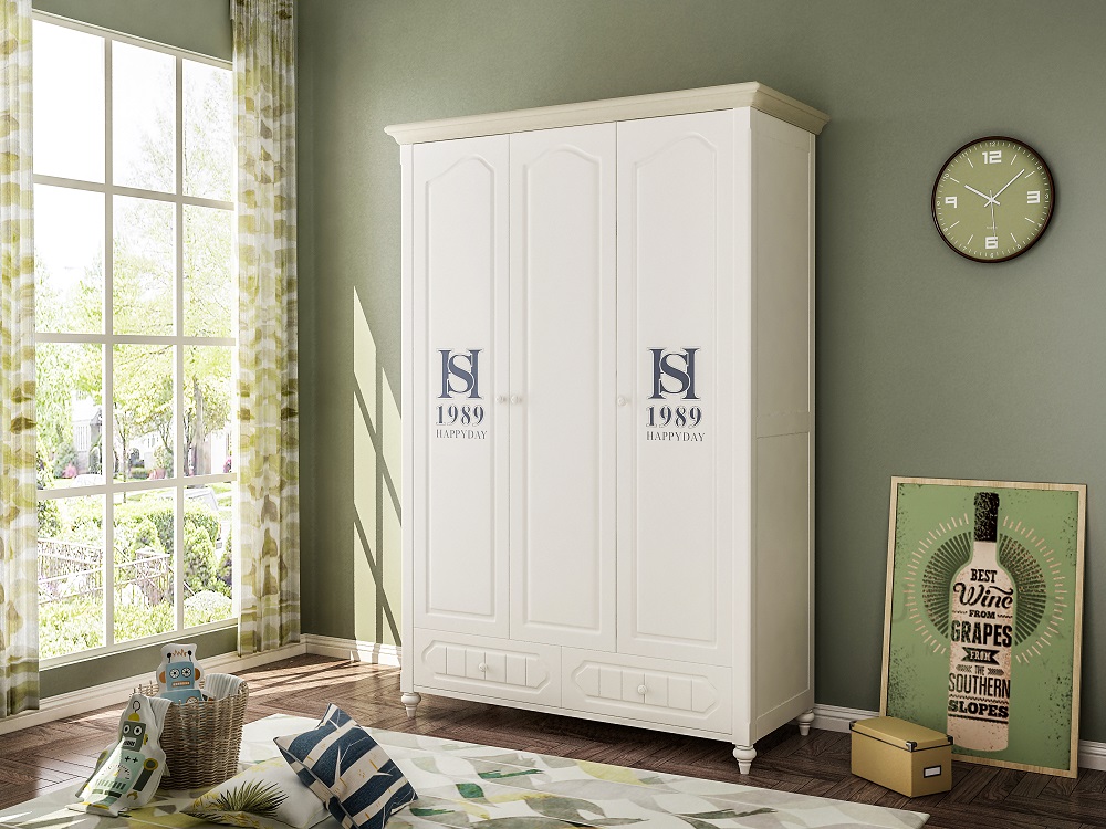 如何更全面地了解定制衣柜家具加盟品牌? ET-M1802青少年三門(mén)立柜