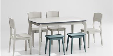 SH-A3001餐桌+SH-A3001餐椅+SH-3001獨凳